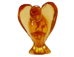 Amber carved guardian angel - cca 11 g - 5x3 cm