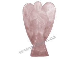 Rose quartz angel 7.5 cm.