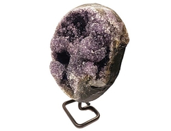 Amethyst Geode With Metal Stand - Uruguay - cca 2883 g