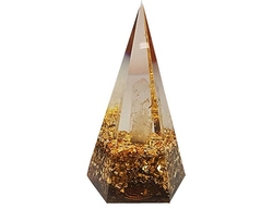 orgonite pyramid crystal tip  height 16 cm