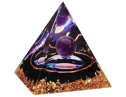 Orgonite pyramid ametyst opál cca 6cm