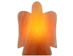 Přírodní solná lampa elektrická  anděl - cca 1470 g - výška 16 cm