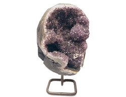 Amethyst Geode With Metal Stand - Uruguay - cca 2883 g