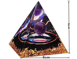 Orgonite pyramid ametyst opál cca 6cm