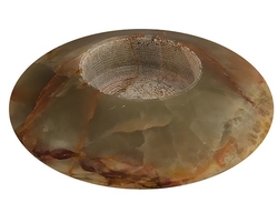 Onyx - aragonit  svícen - 11 cm - cca 311 g